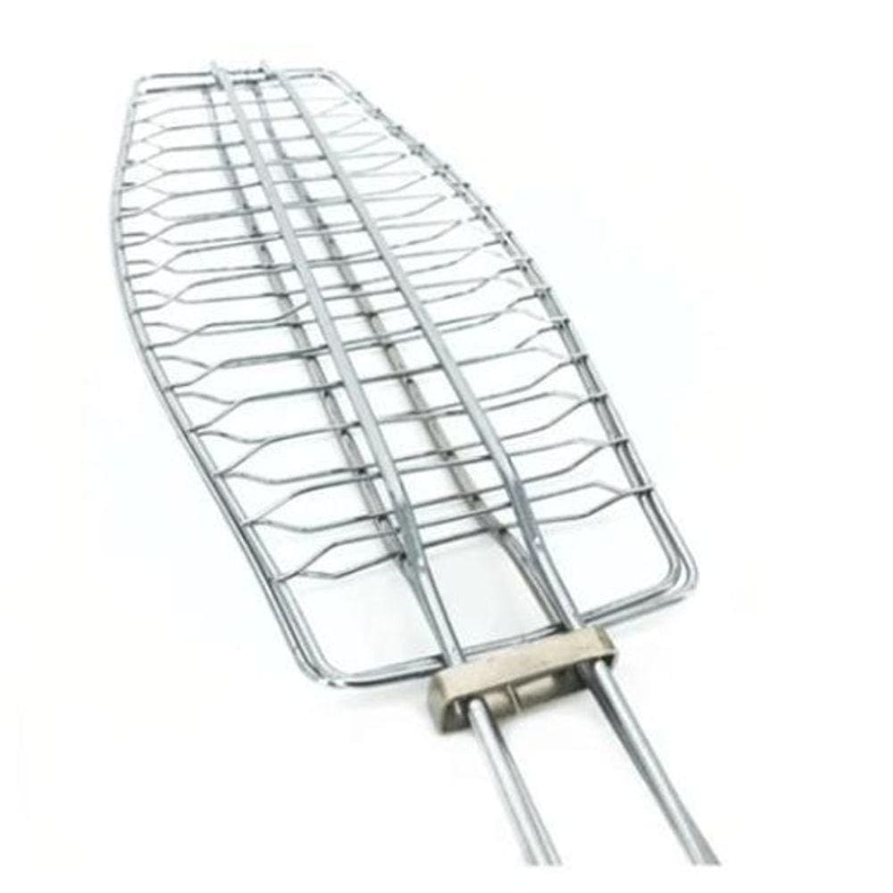 Grelha Churrasco Para Assar Peixe Linguiça 15X33X63Cm
