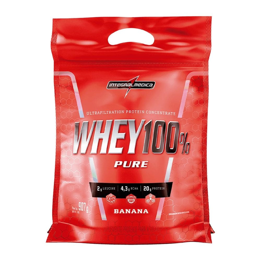 100% Whey Pure Protein 907g Chocolate Refil - Integralmedica