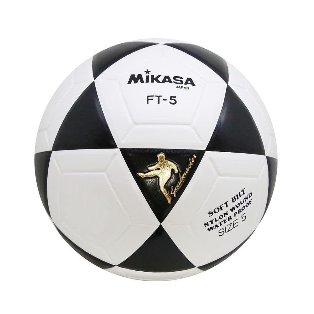 Bola Oficial de Futevolei Mikasa FT 5 Branca e Preta - Competição