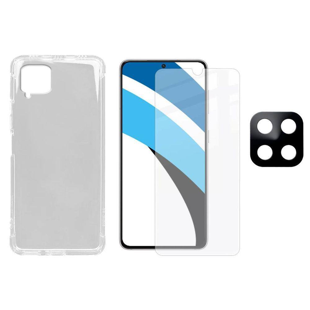 Capa Capinha + Película Vidro 9H + Câmera Para Galaxy A12 | Extra