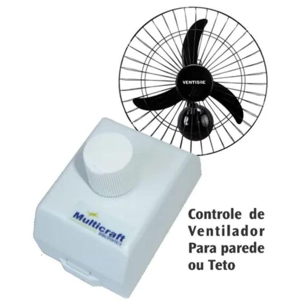 Controle de Velocidade para Ventiladores Comerciais Parede ou Teto Bivolt