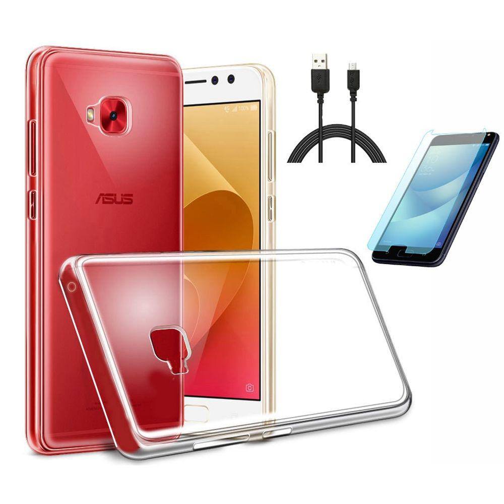 Capa Pelicula Asus Zenfone 4 Selfie e Cabo Carregador | Extra