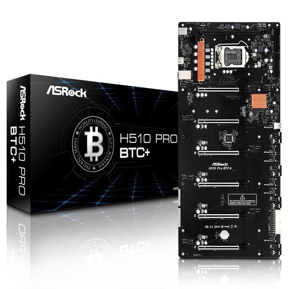 Placa Mae Intel 1200 H510PRO BTC+ 1xDdr4 Hdmi 10ª Geraçao H510PROBTC+ Asrock