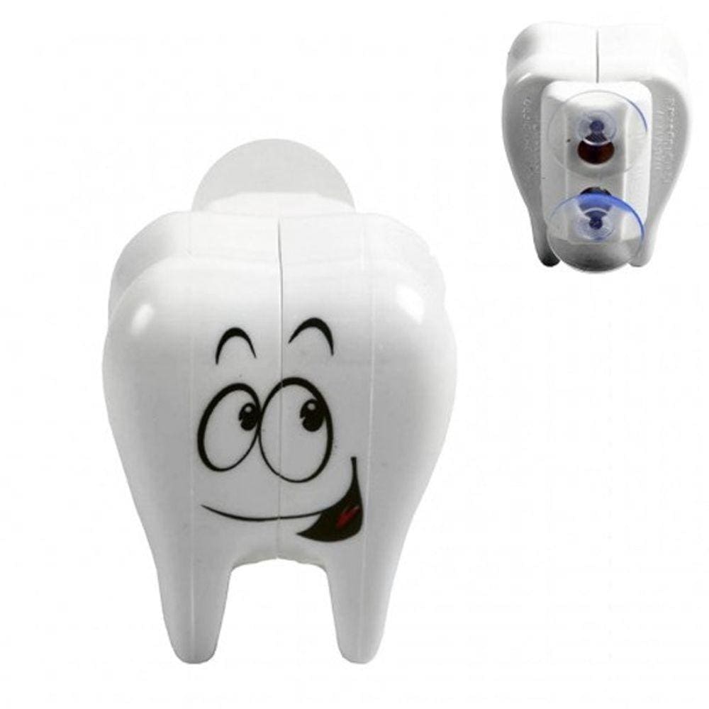 Porta Escova Infantil Com Ventosa Formato Dente