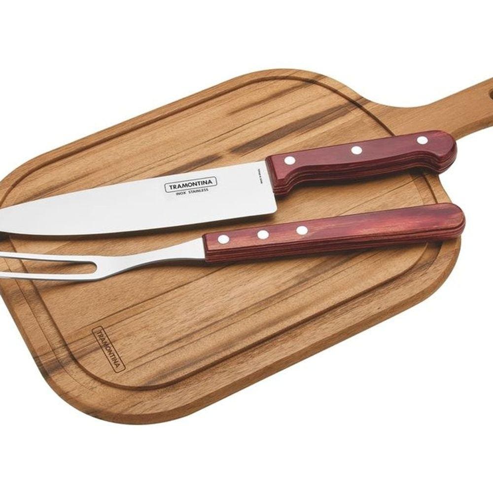 Kit Jogo Para Churrasco Tramontina Polywood 3 Peças