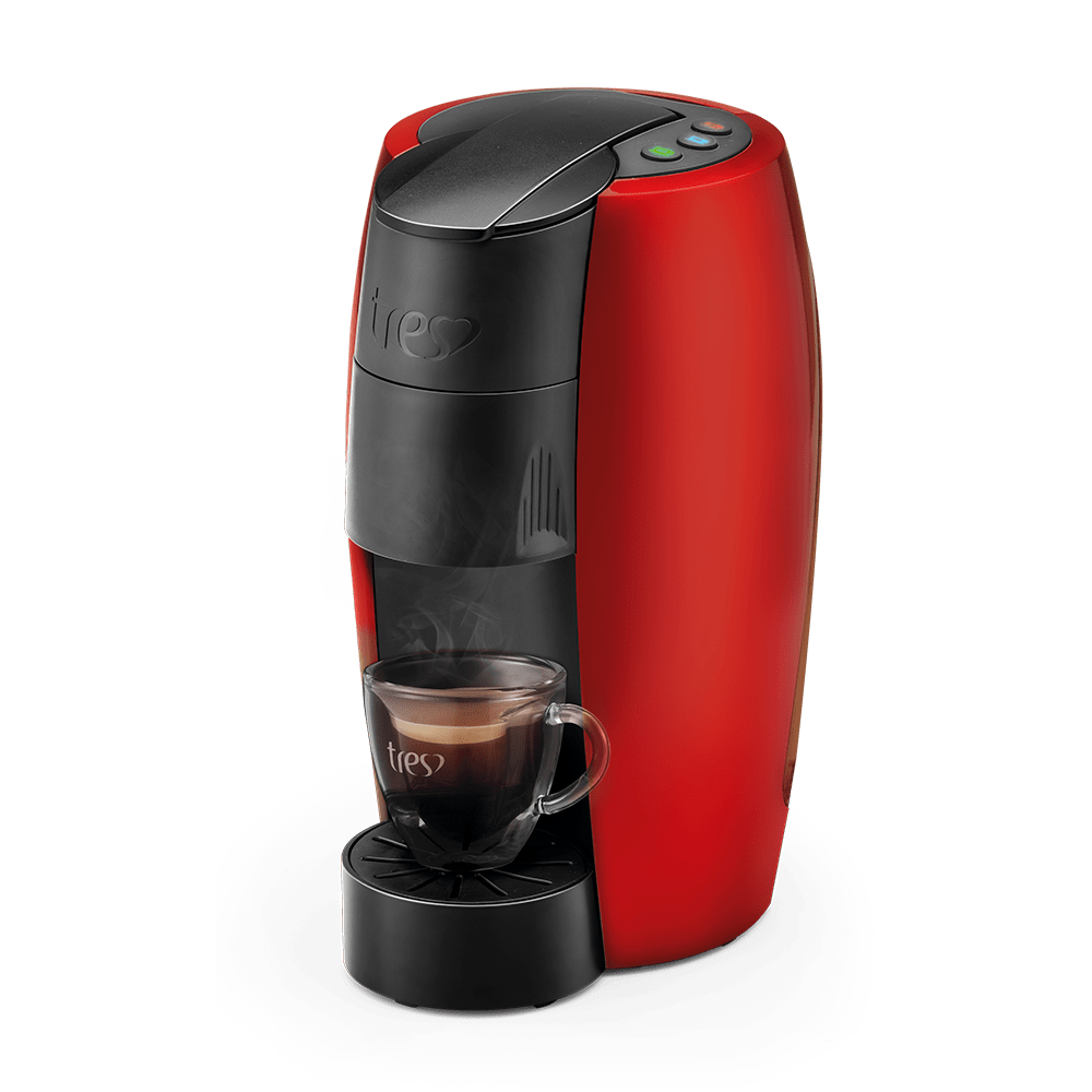 Cafeteira Espresso LOV Vermelha Automática - TRES 3 Corações