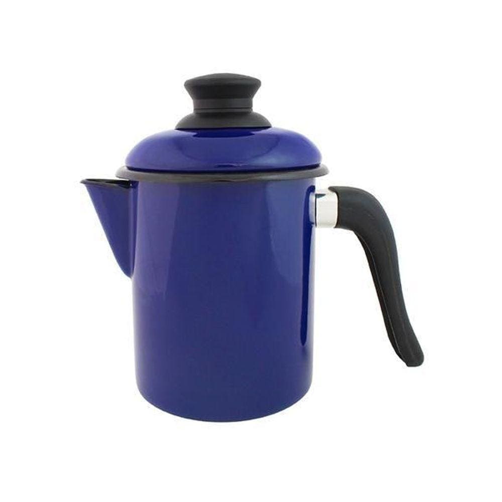 Leiteira Esmaltada Ewel Azul 900 Ml, 10 Cm