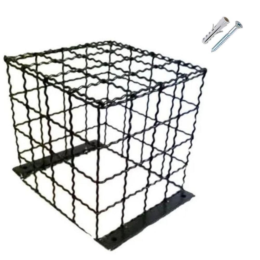 Grade protetora 18x18 Kit Fixação Preta Para Camera Bullet