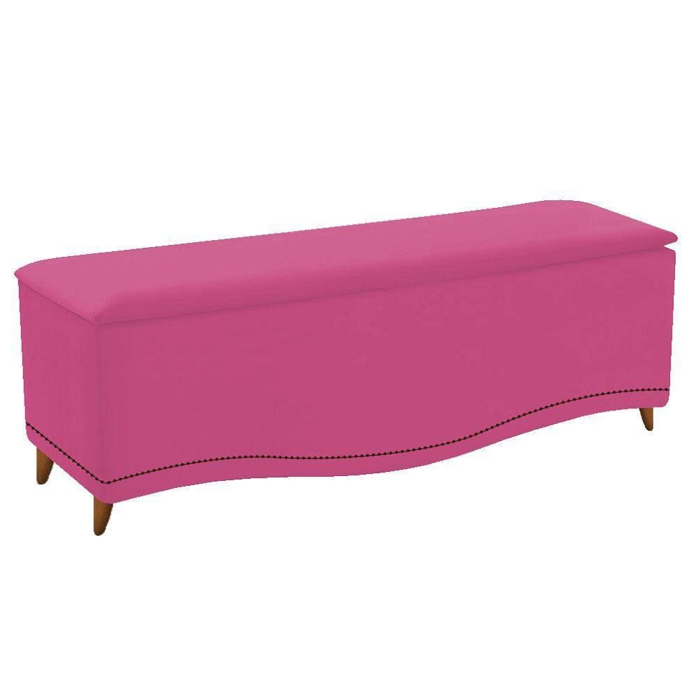 Calçadeira Yasmim 160cm Queen Size Suede Pink