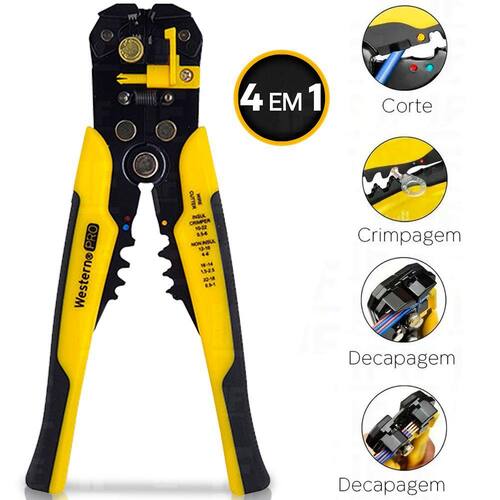 Menor preço em Alicate Decapador Cortador E Crimpador De Fios Cabos
