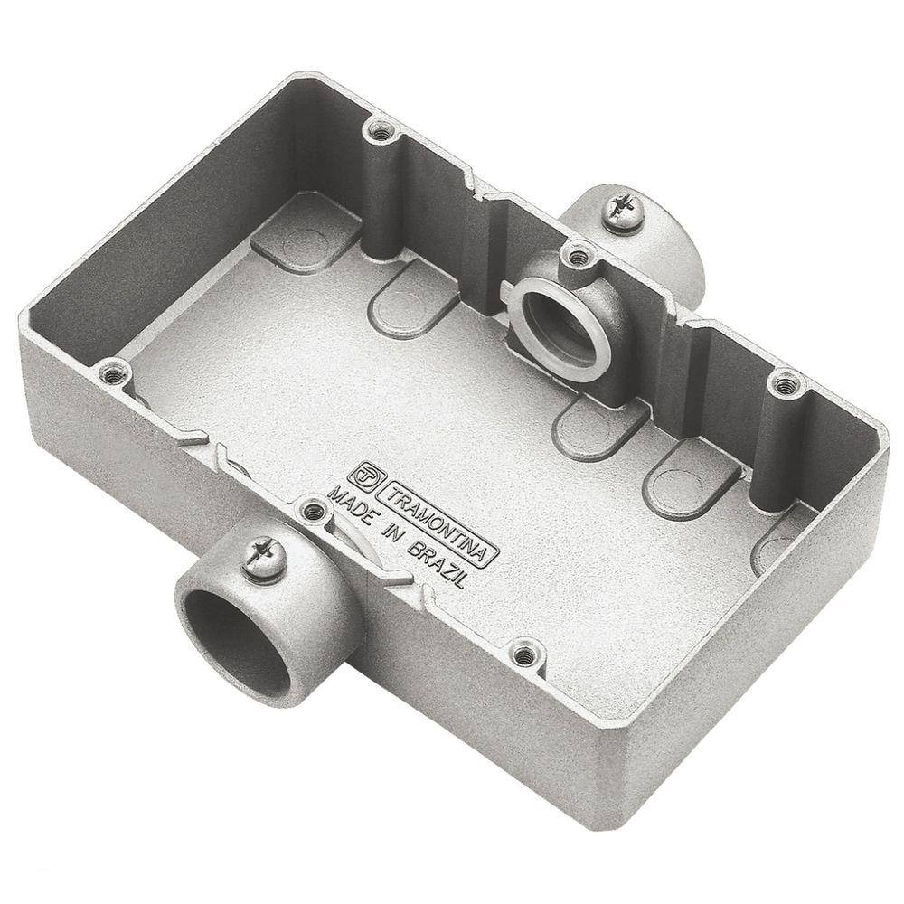 Condulete triplo 3/4” tipo ”CT” - sem tampa / rosca BSP / com pintura eletrostática a pó Tramontina