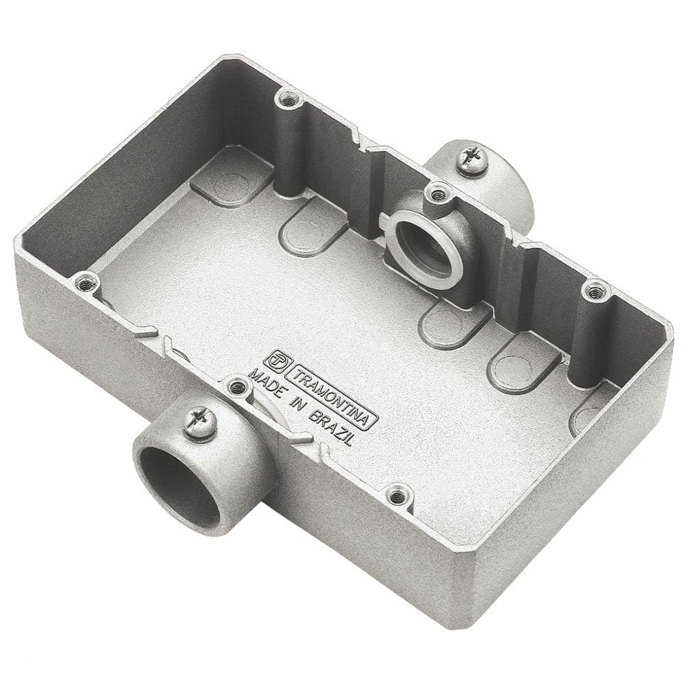 Condulete triplo 3/4” tipo ”CT” - sem tampa / sem rosca / com pintura eletrostática a pó Tramontina