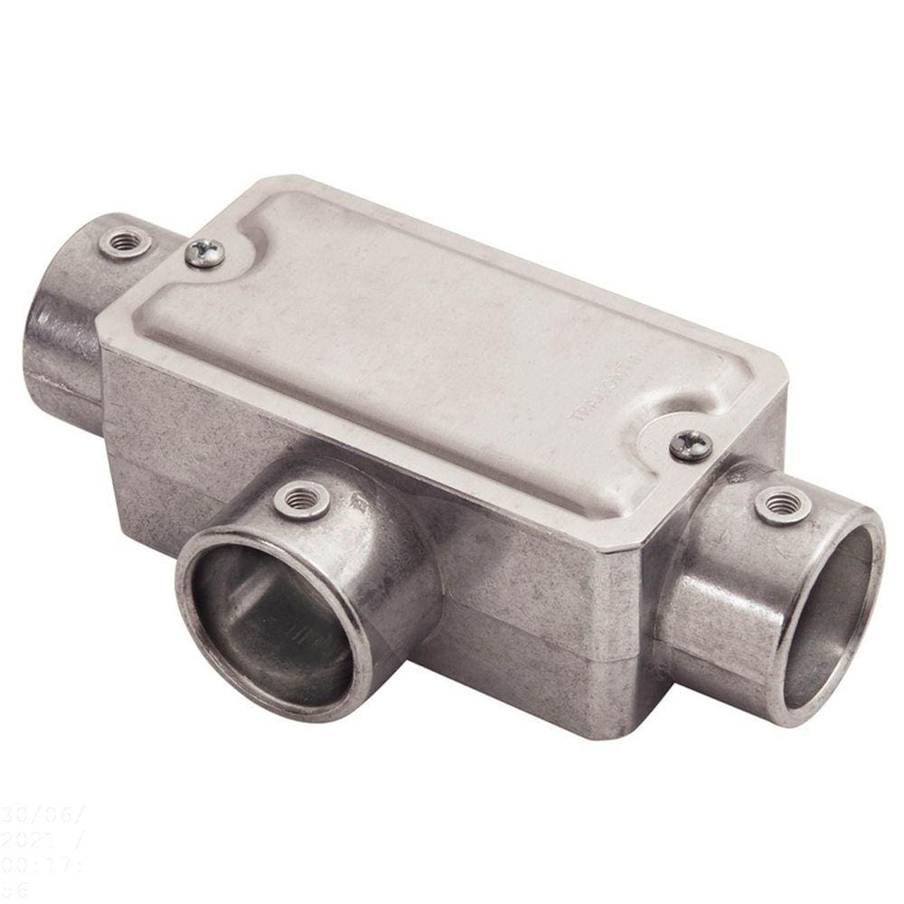 Condulete fixo 3/4” tipo ”T” - com tampa / sem rosca / sem pintura Tramontina