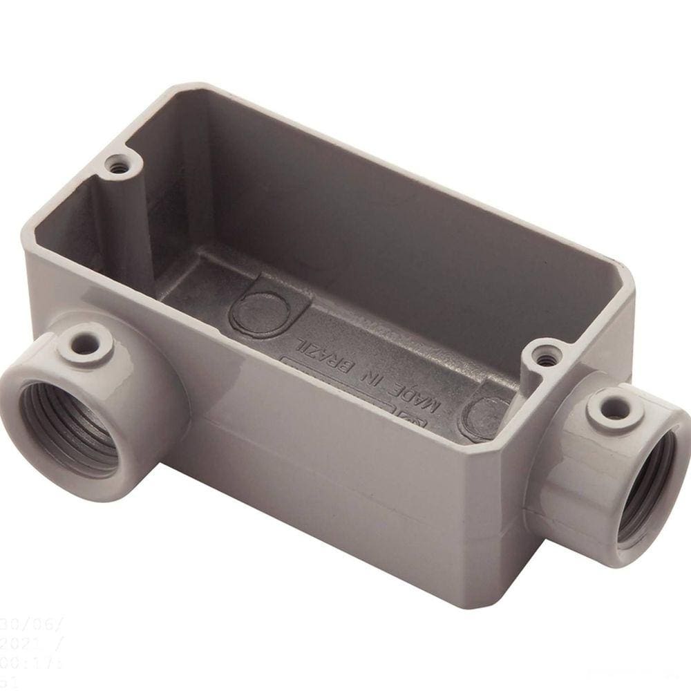 Condulete fixo 3/4” tipo ”LR” - sem tampa / rosca BSP / com pintura eletrostática a pó Tramontina