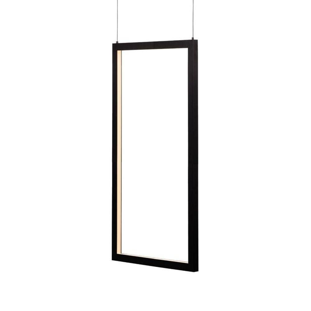 Lustre Pendente Newline Fit Led 757 Bivolt Preto 3000K Luz Amarela
