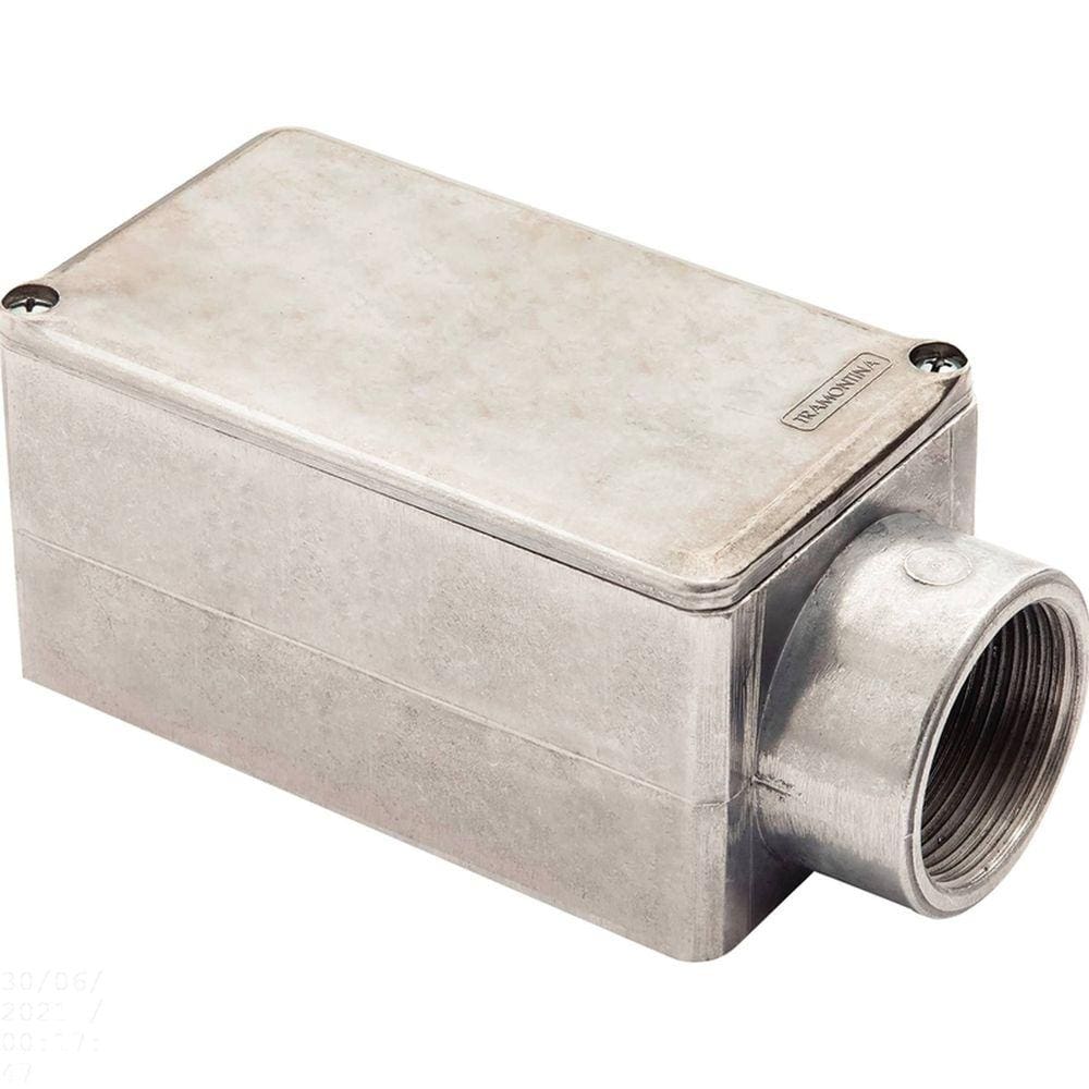 Condulete fixo 1.1/4” tipo ”E” - com tampa / rosca BSP / sem pintura Tramontina