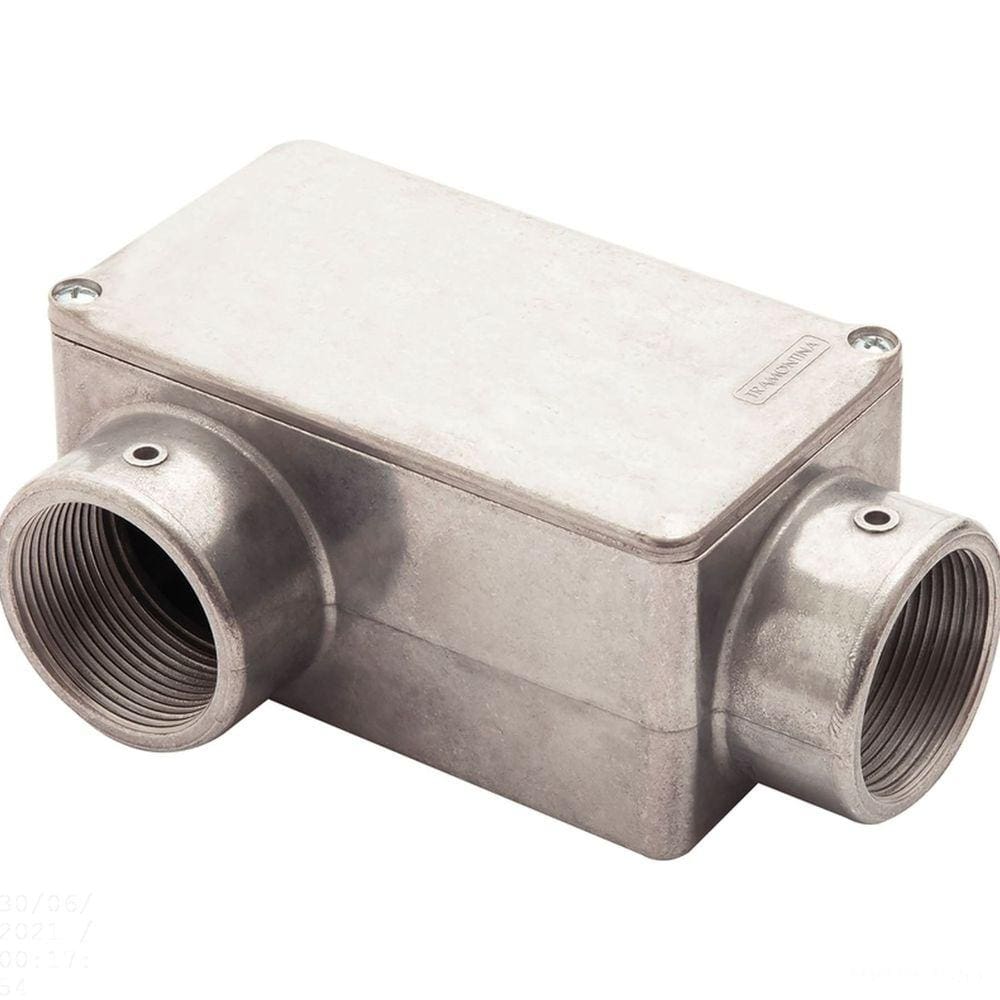 Condulete fixo 1.1/2” tipo ”LR” - com tampa / rosca BSP / sem pintura Tramontina