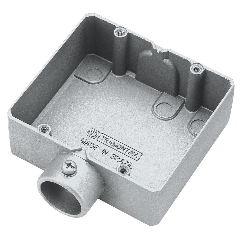 Condulete duplo 3/4" tipo "ED" - sem tampa / rosca BSP / com pintura eletrostática a pó Tramontina
