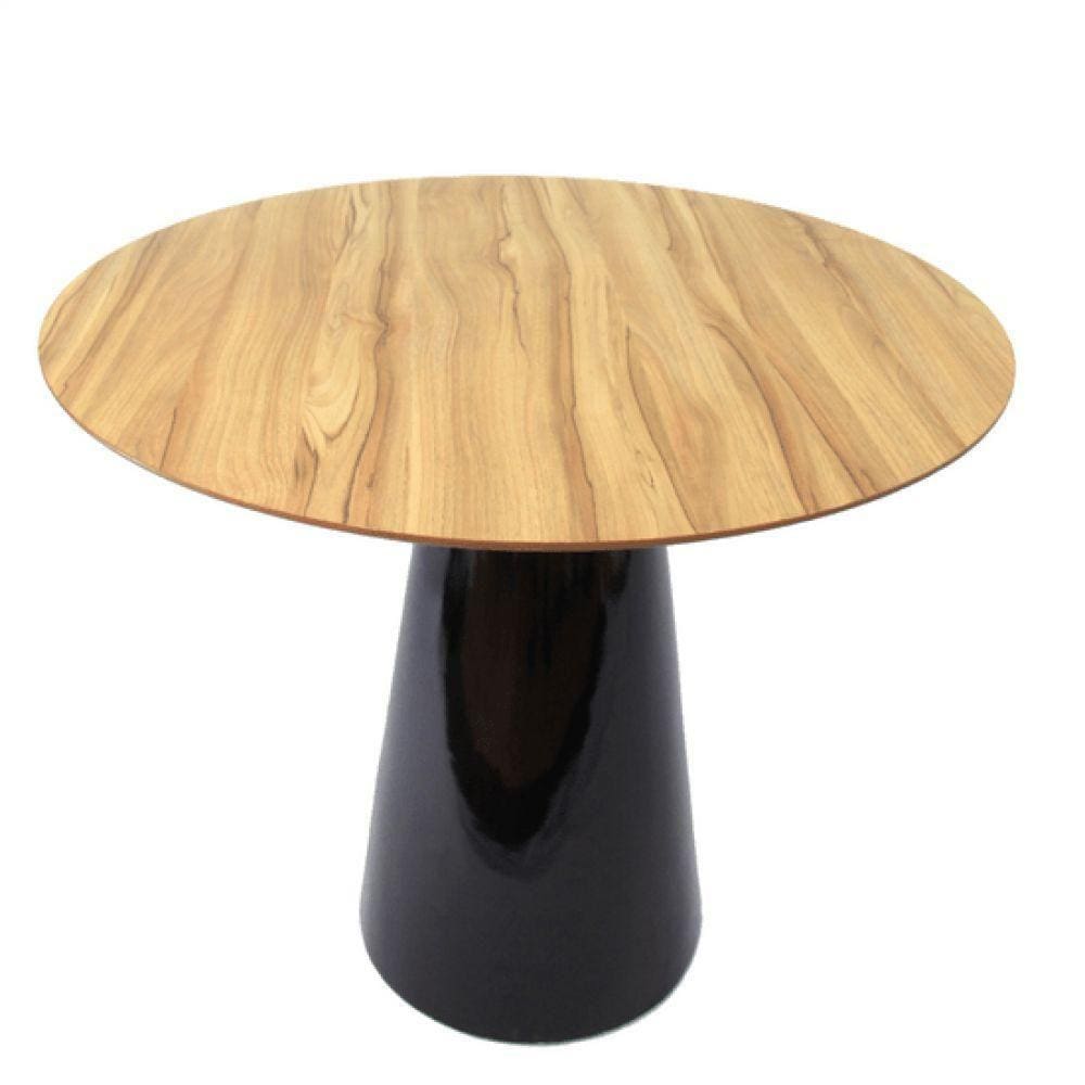 Mesa de Jantar Cone 80 cm Nogueira Preto