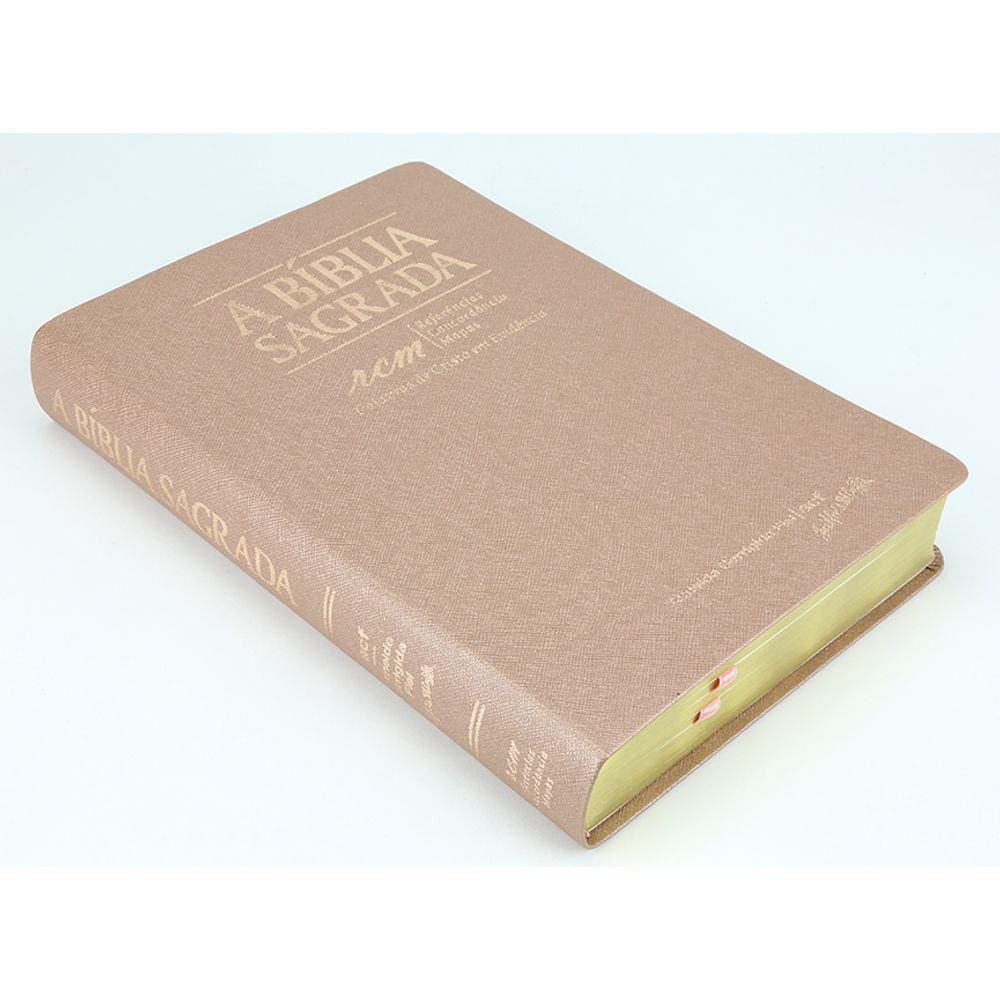 Bíblia ACF - RCM - Ouro Rosa Gold- Letra Gigante