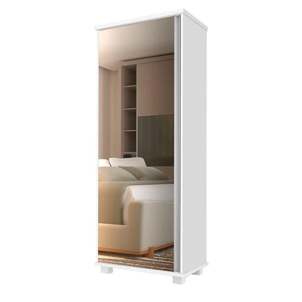 Armário Organizador com Espelho 1 Porta Hawking Branco