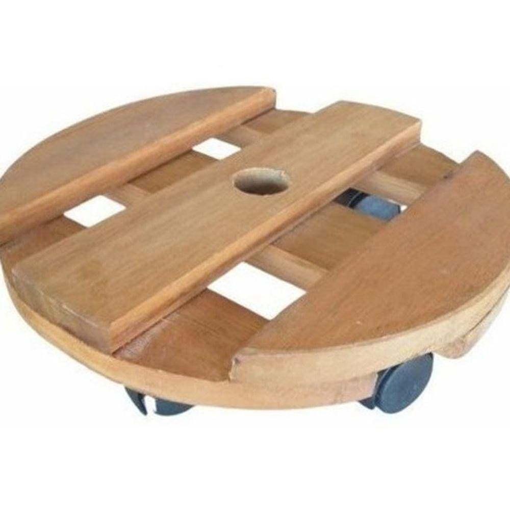 Suporte Para Vasos De Plantas Com Rodizio Decoração 25Cm