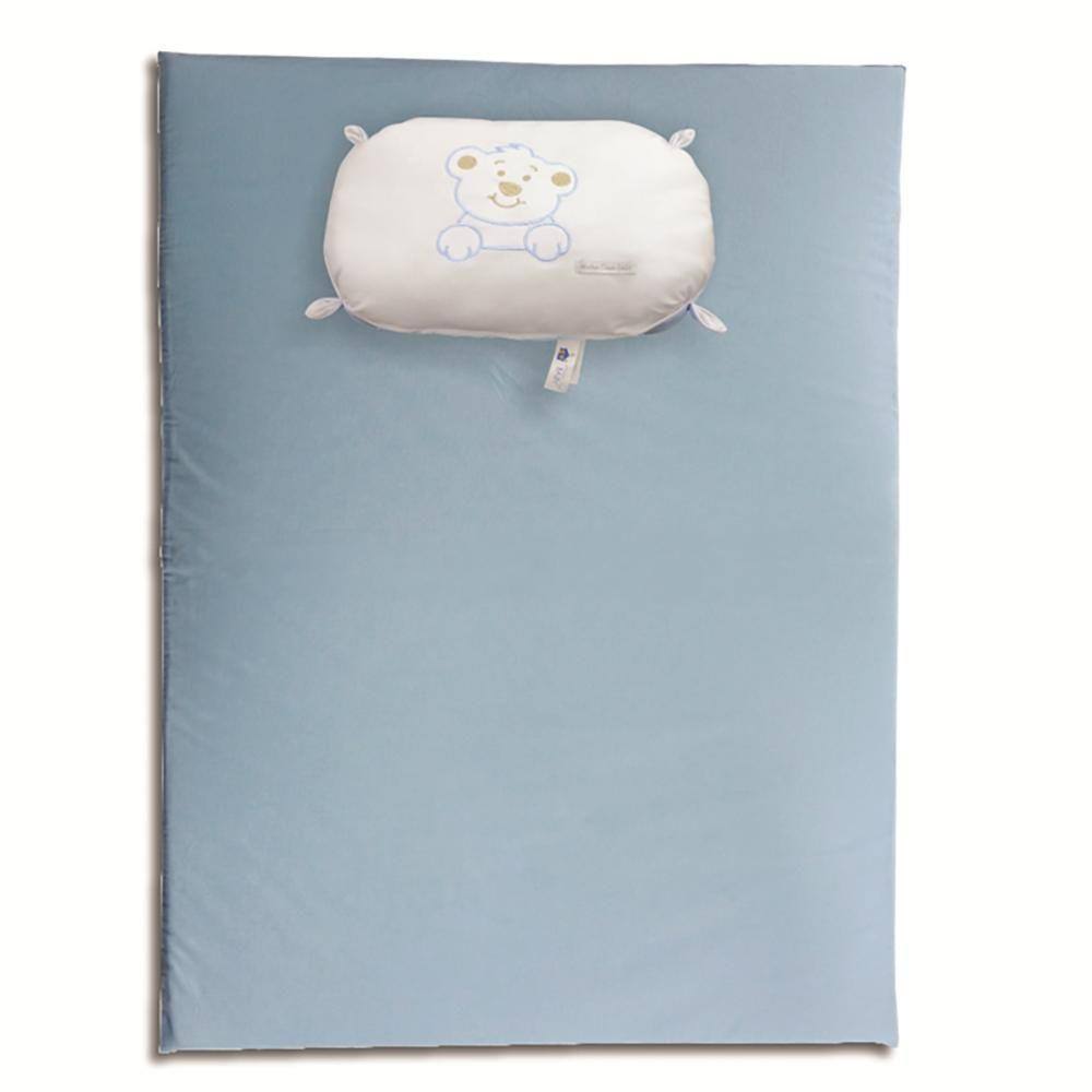 Colchonete para Mini Berço Lala Lipe + Naninha Azul