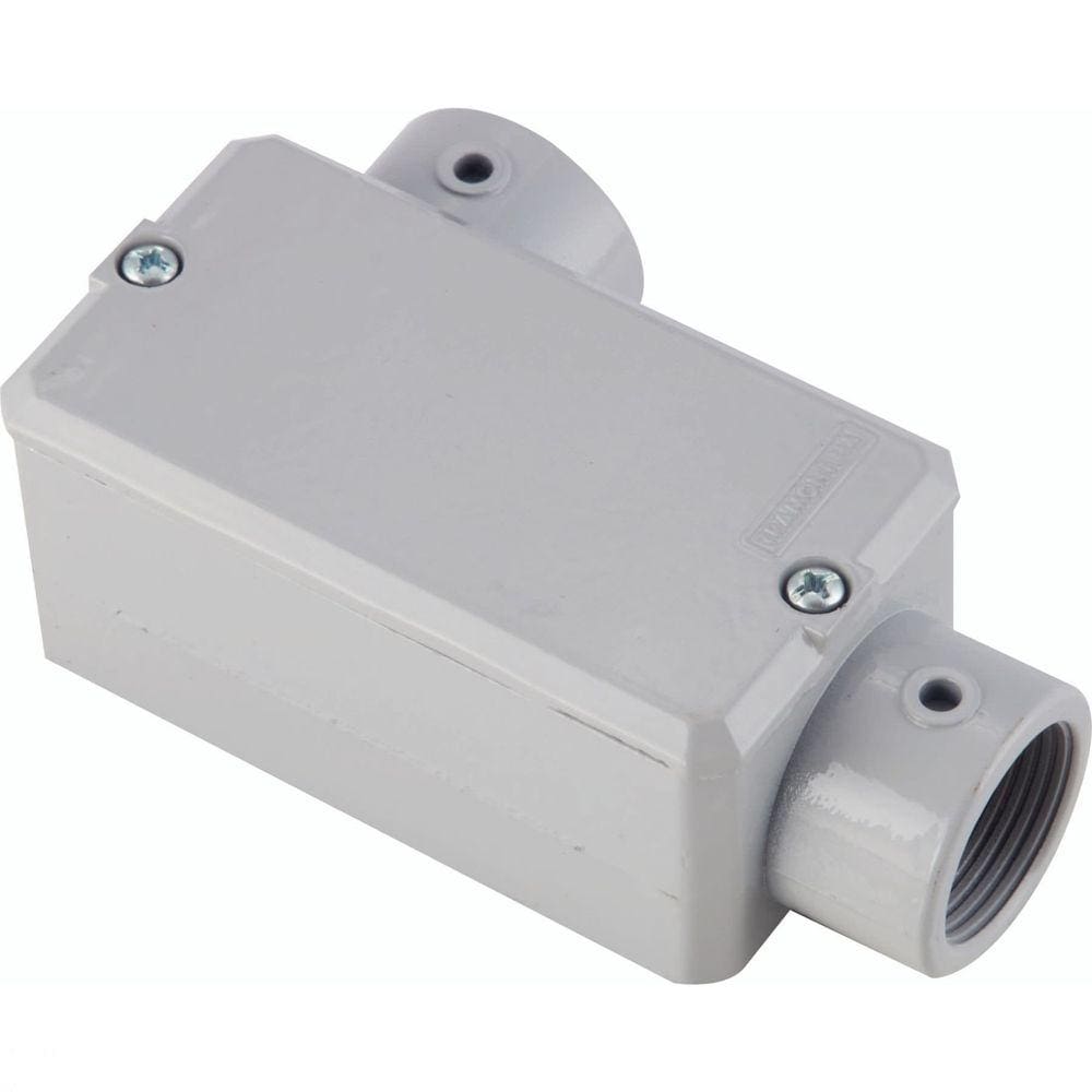 Condulete fixo tipo ”LL” Tramontina 1.1/2” - com tampa - com rosca BSP - com pintura Tramontina