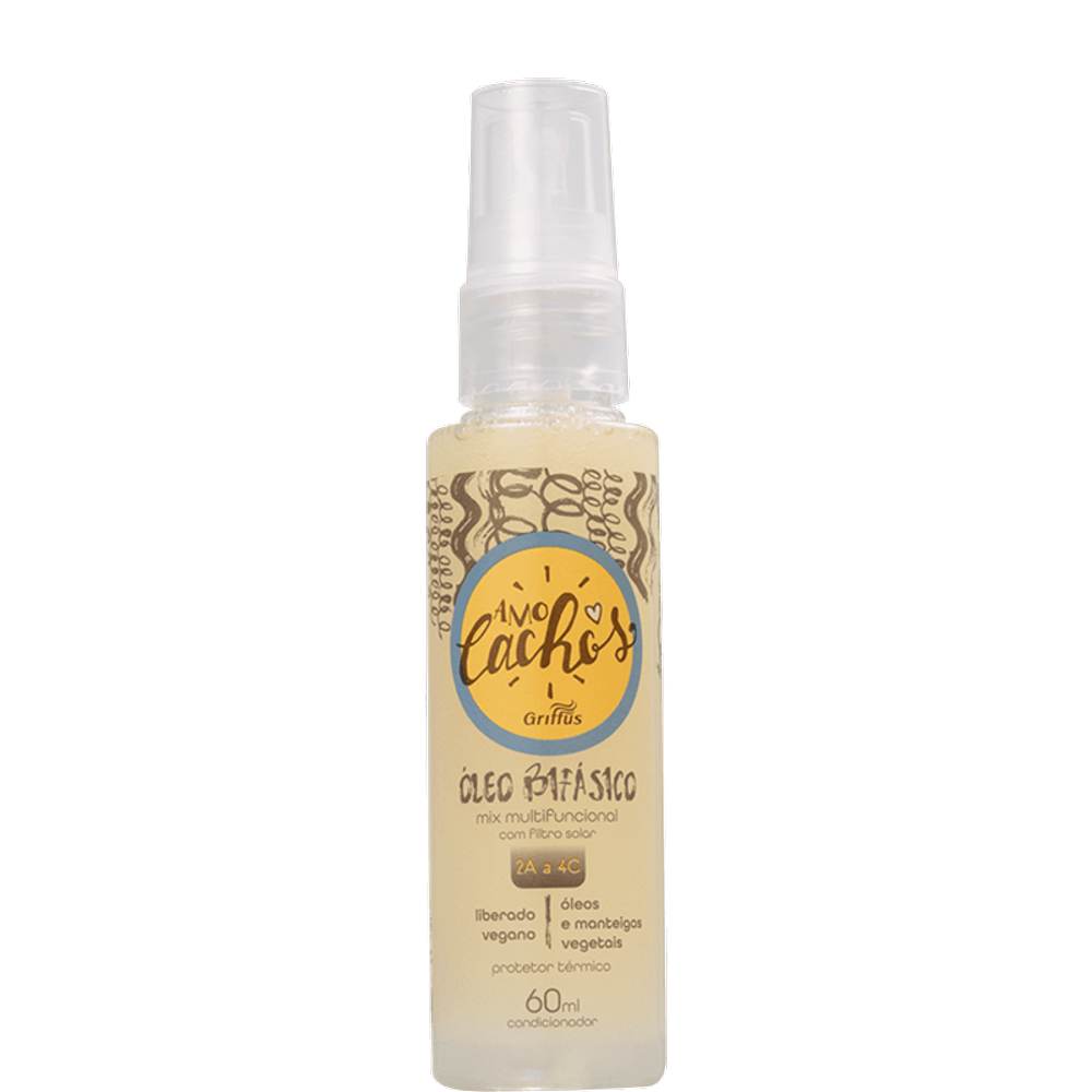 Griffus Amo Cachos - Óleo Bifásico Mix Funcional Protetor Térmico 60ml