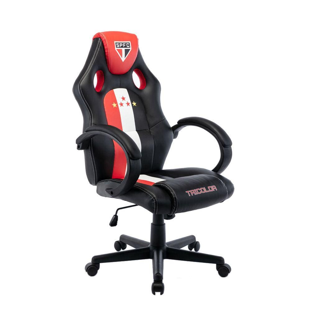 Cadeira Gamer Boxbit Fanático SPFC Base Rodízio