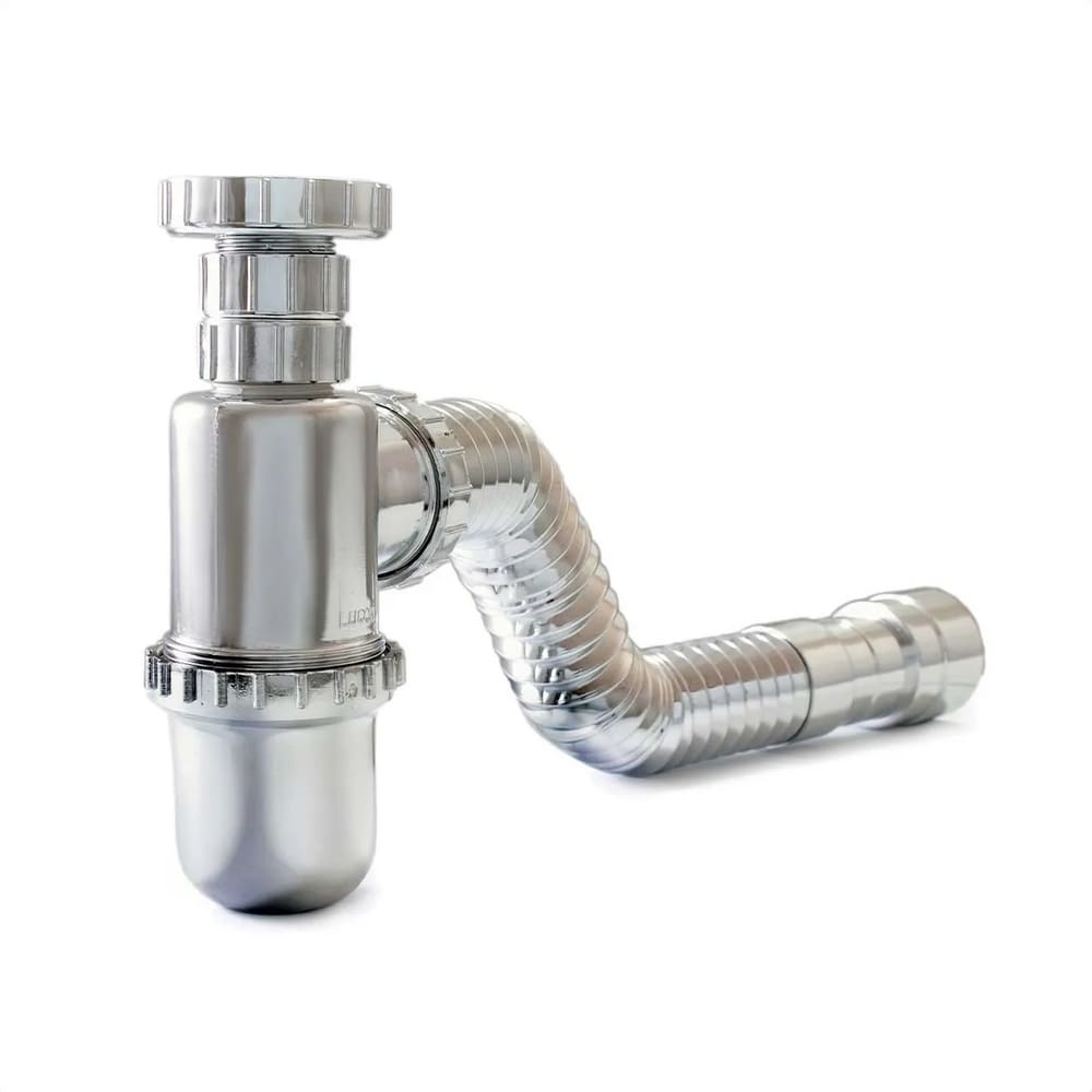Sifão Sanfonado Copo Universal Cromado Extensível Até 50cm
