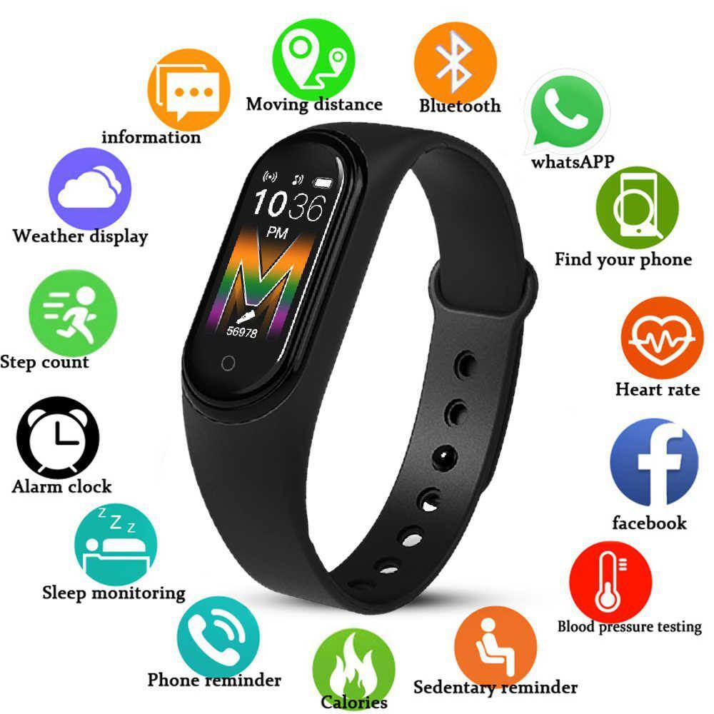 smartwatch relógio inteligente m5 smartband m5 pulseira nf