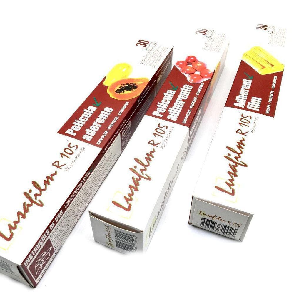 Kit 3 Papel Plástico Filme Pvc Embalagem 28X30M Lusafilm