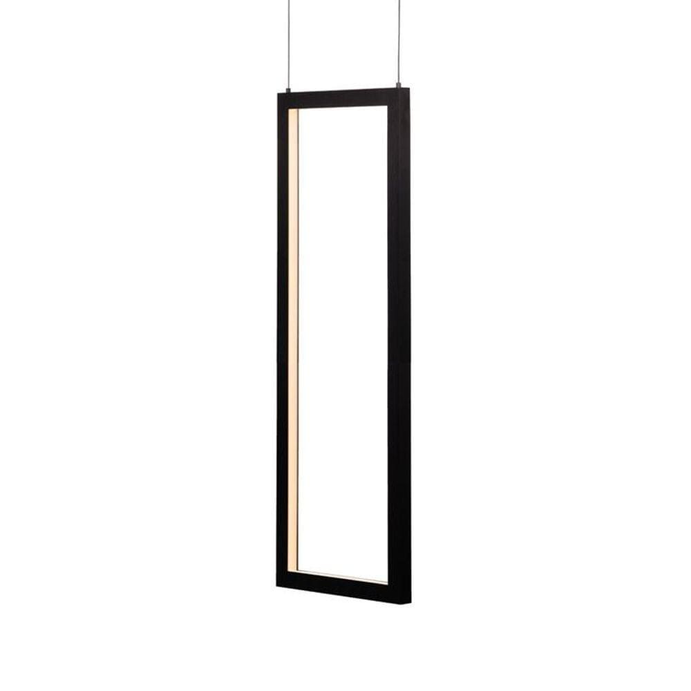 Lustre Pendente Newline Fit Led 756 Bivolt Preto 3000K Luz Amarela