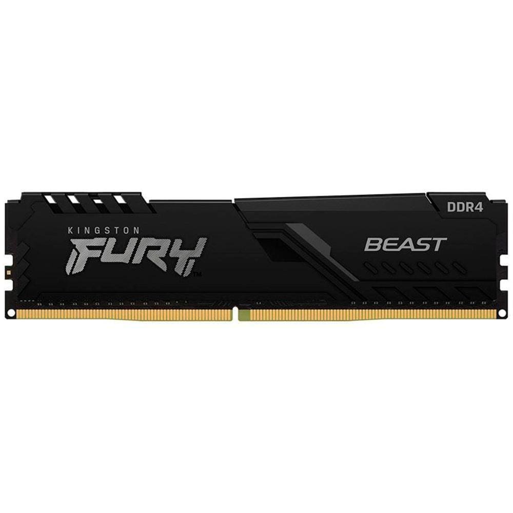 Memória 8GB DDR4 3200MHz Kingston Fury Beast - CL16 - KF432C16BB/8