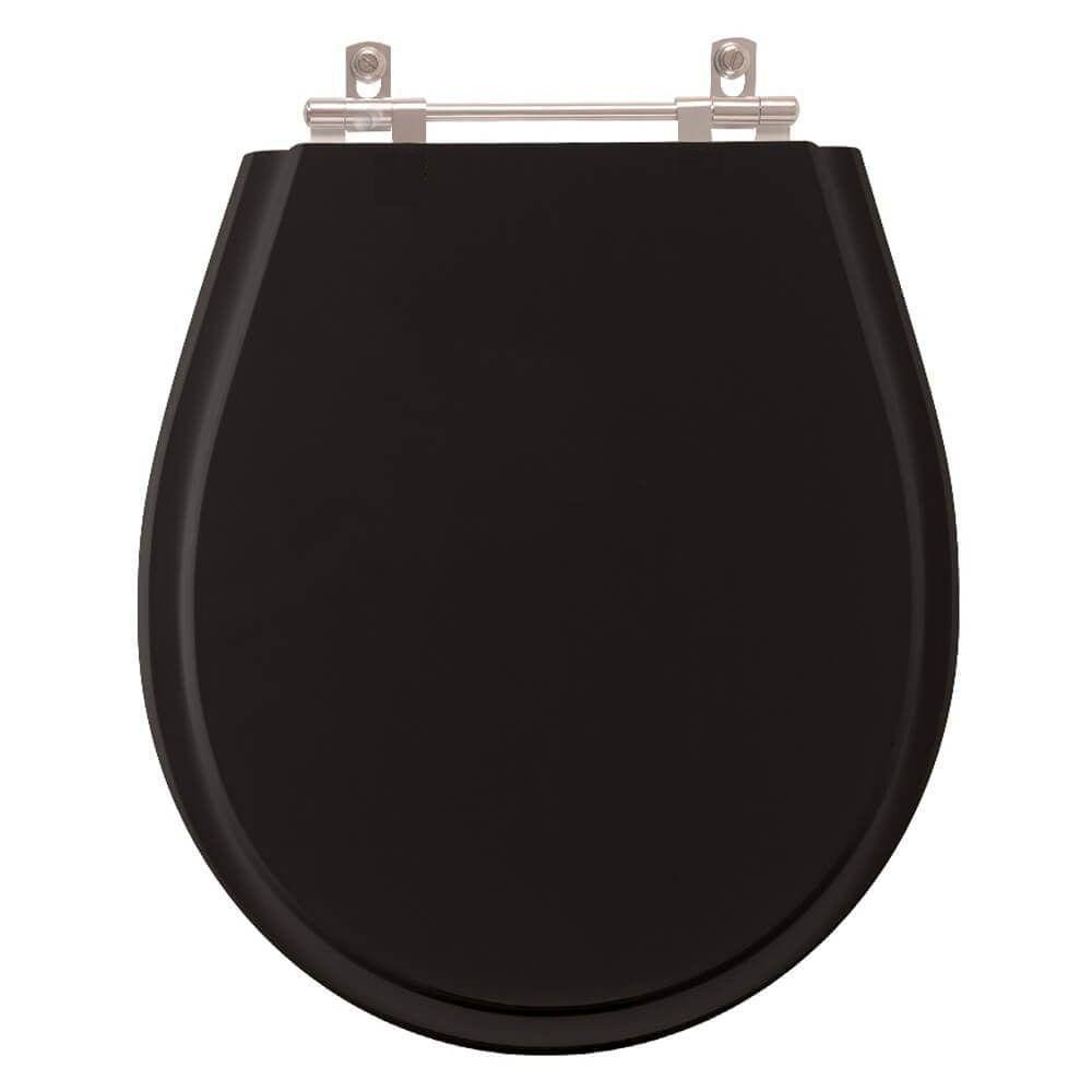 Assento Sanitário Aries Preto para Vaso Eternit