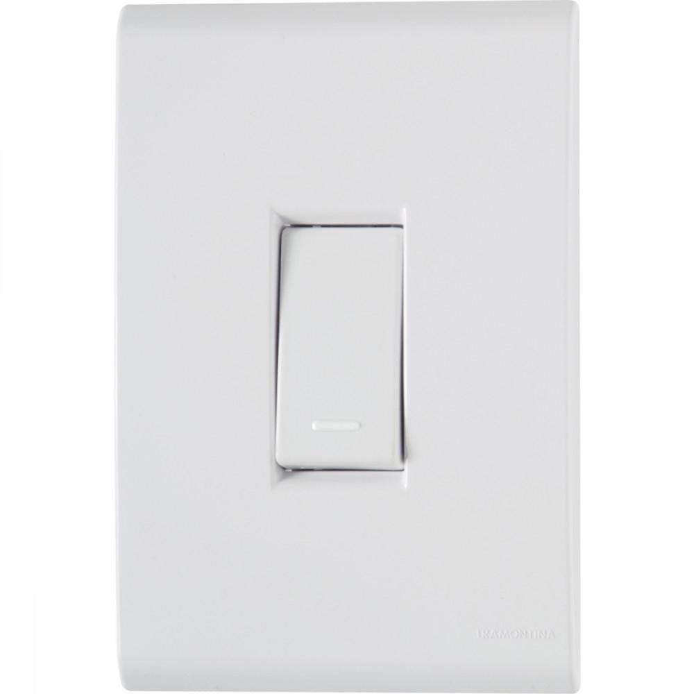 Conjunto 4X2 Com 1 Interruptor Simples Liz 10 A 250 V Branco