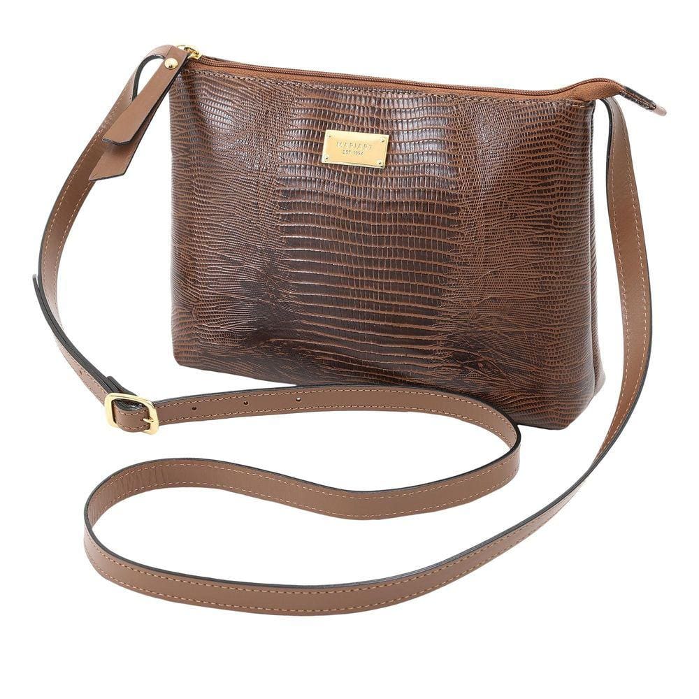 Bolsa De Couro Legítimo Feminina Transversal Mariart 2190