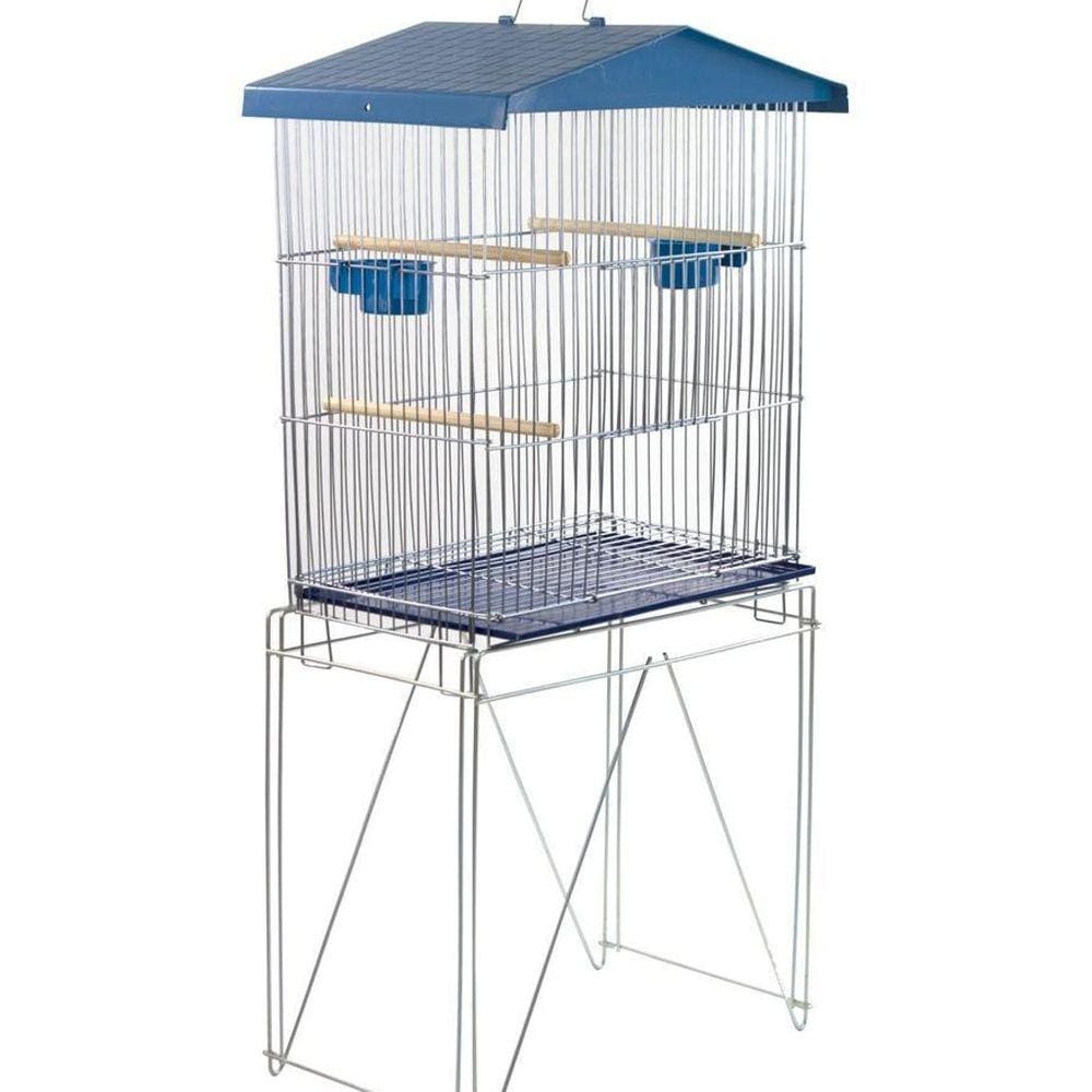 Viveiro Dobrável Pequeno Bandeja Zincada Azul