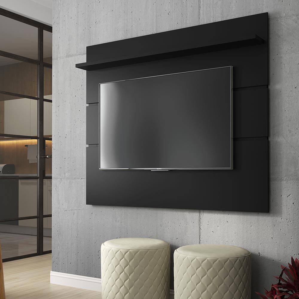 Painel Para TV 46\" Prism 1.4 - Preto Acetinado - Patrimar Móveis