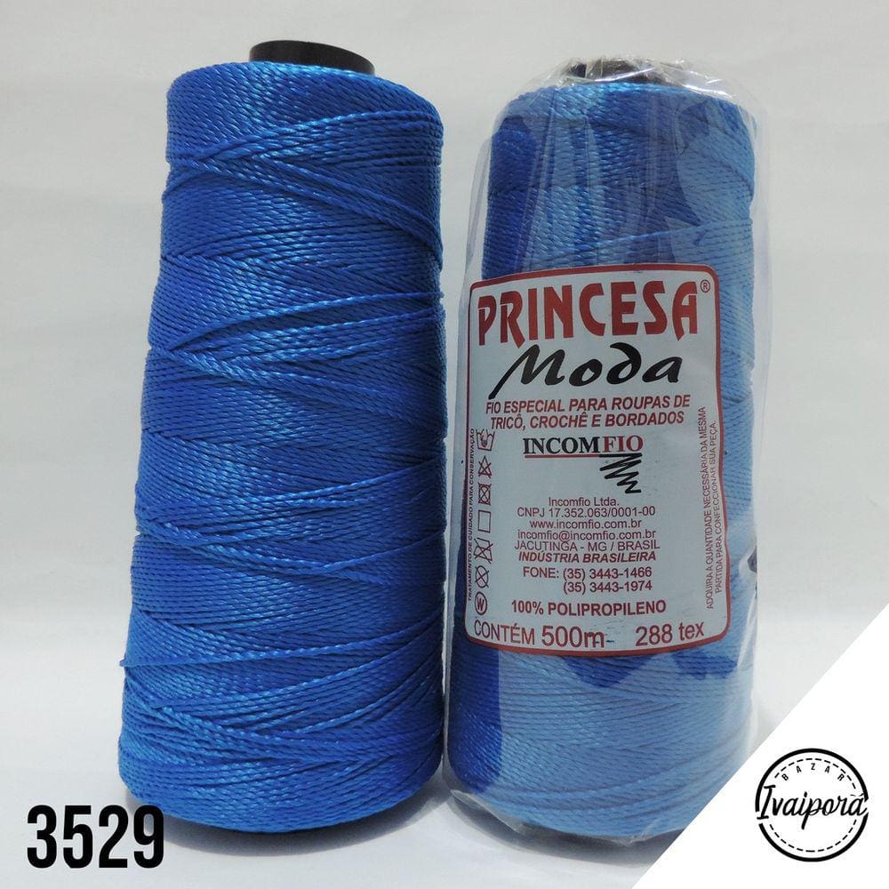 Linha Princesa Moda 500m Azul Royal/crochê / Tranças Para Cabelo