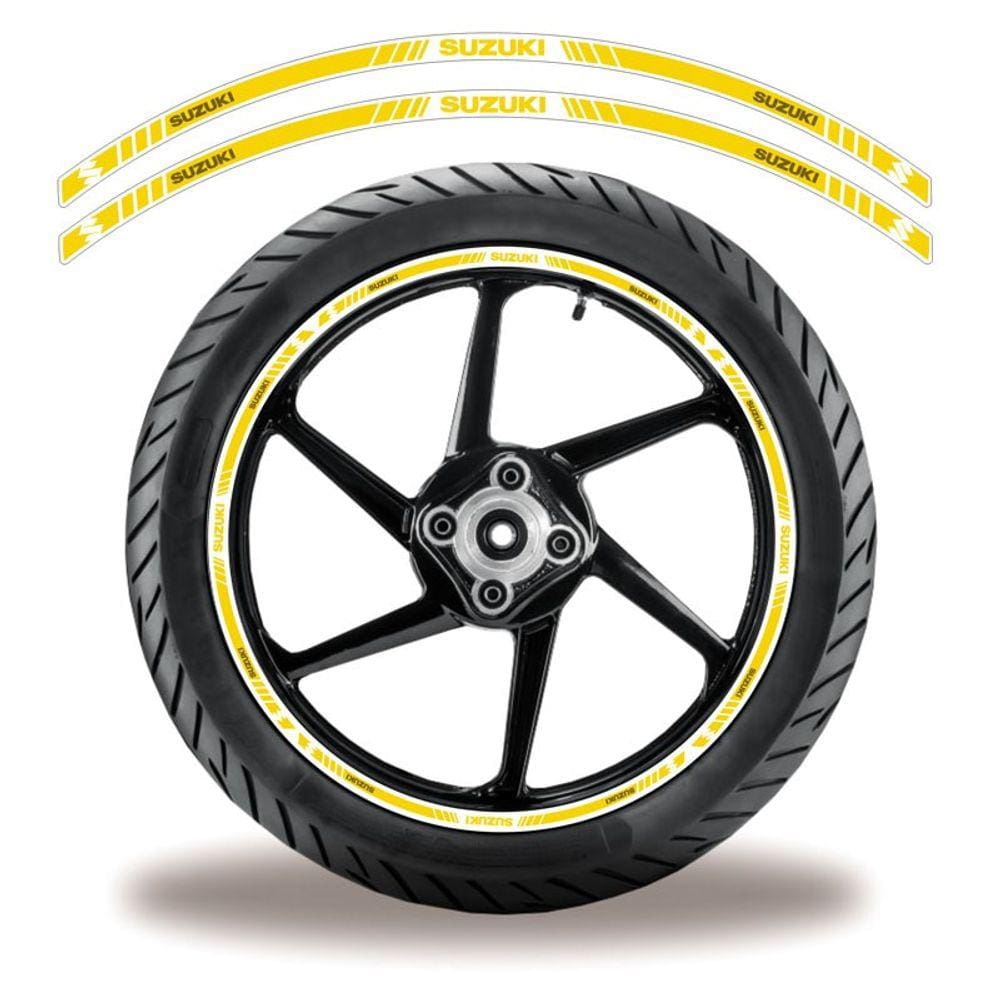 Adesivo Friso Roda Moto Suzuki Amarelo