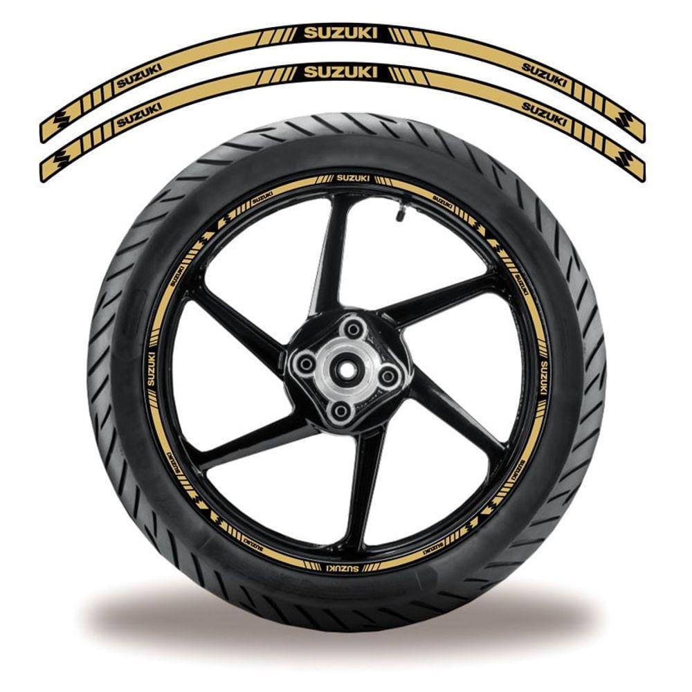 Adesivo Friso Roda Moto Suzuki Bege