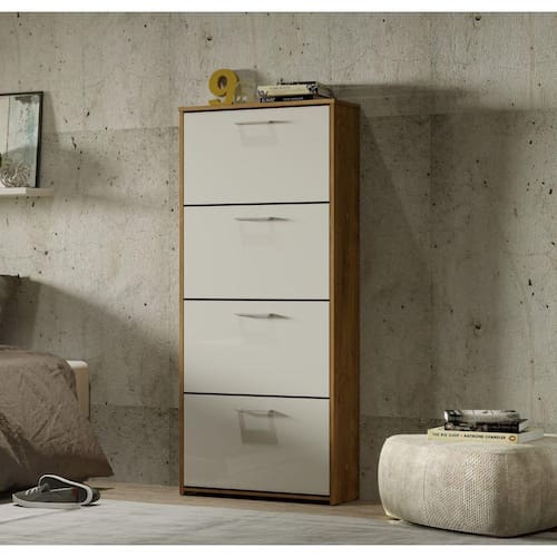 imagem-Sapateira 4 portas basculantes Anne Canela Off White - Off White 