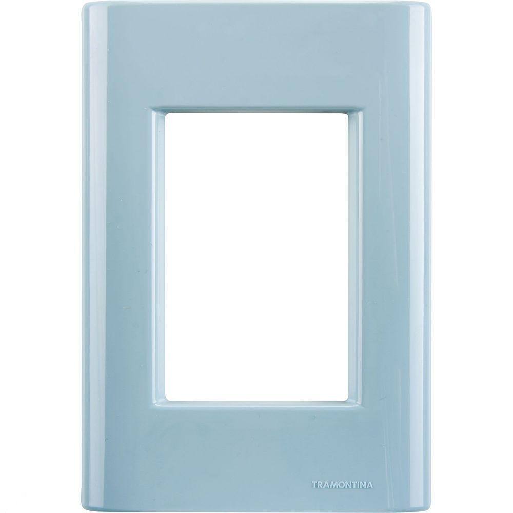 Placa 3 Postos 4x2 Tramontina Giz Azul Jeans Tramontina
