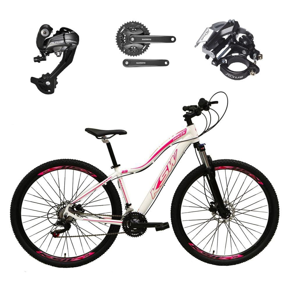 Bicicleta Aro 29 Ksw Mwza Feminina 27v Câmbios Shimano Altus Freios Hidráulicos Garfo Com Trava - cor
