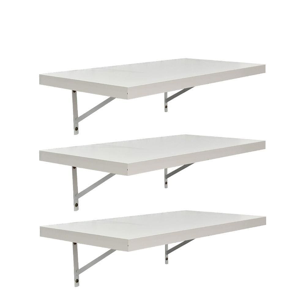 Kit 3 Prateleiras 60 x 20cm Branco Espessura 25mm