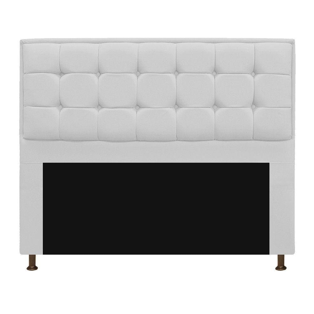 Cabeceira Copenhague 160 Cm Queen Size Suede Branco