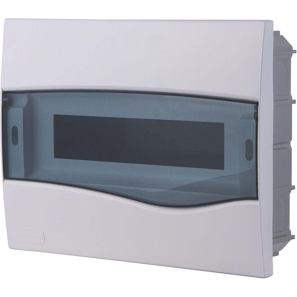 Quadro de Distribuição de Embutir 12 DIN ou 8 NEMA Tramontina com Porta Transparente Tramontina