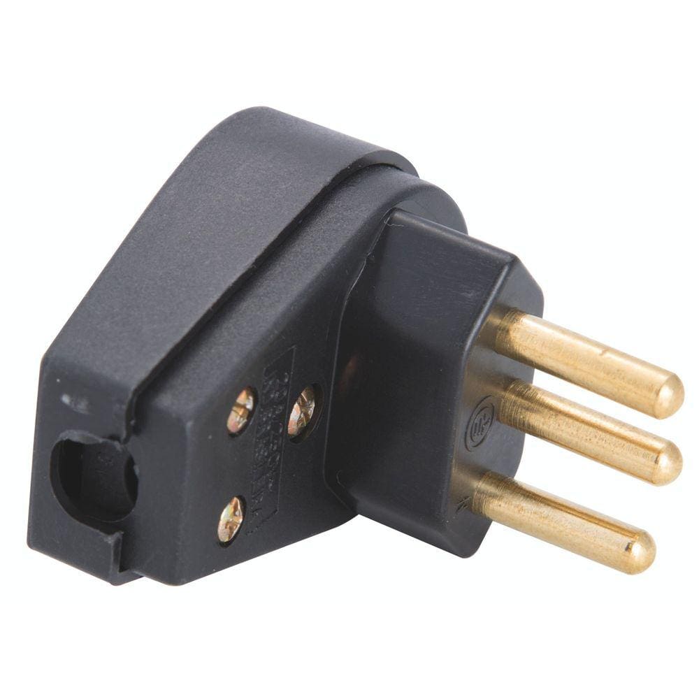 Plugue Angular 2P+T 10 A 250 V Tramontina Preto Tramontina